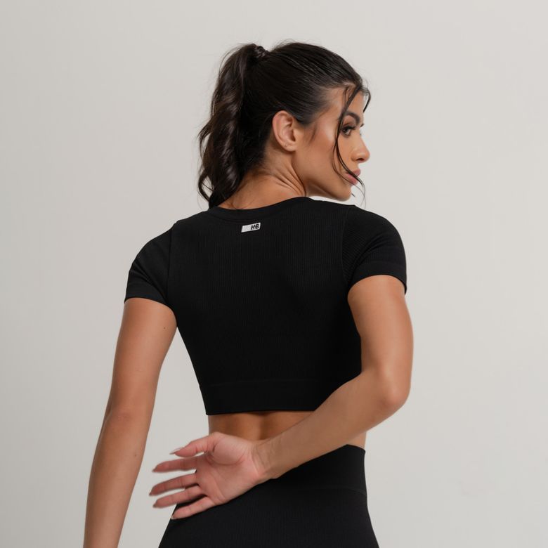 Cropped Fitness Seamless Touchform Preto CR250/1
