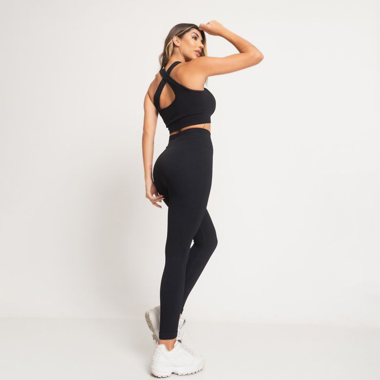 Conjunto Fitness Seamless Touchform Preto CO453/1