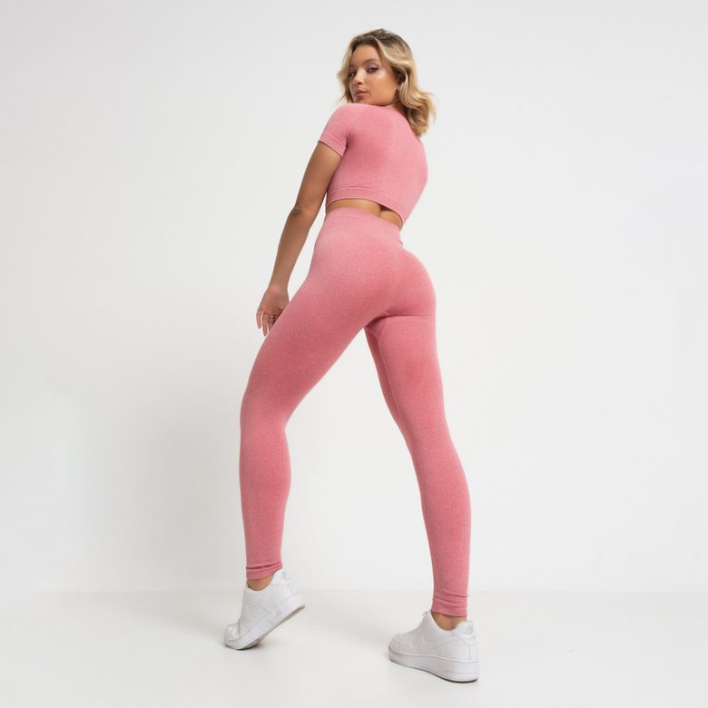 Conjunto Fitness Seamless Mesclado Rosa CO458/1