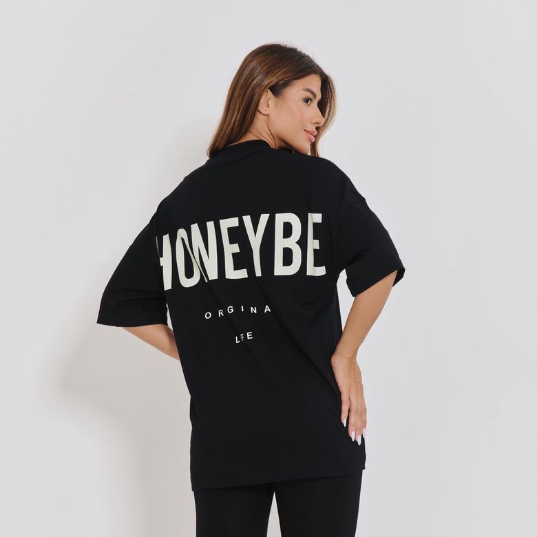 Blusa Fitness Preta Honeybe Original Life BL594
