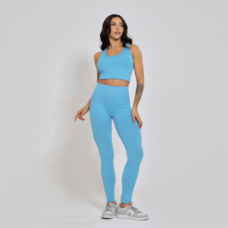 Conjunto Fitness sem Costura Nadador Azul CO424