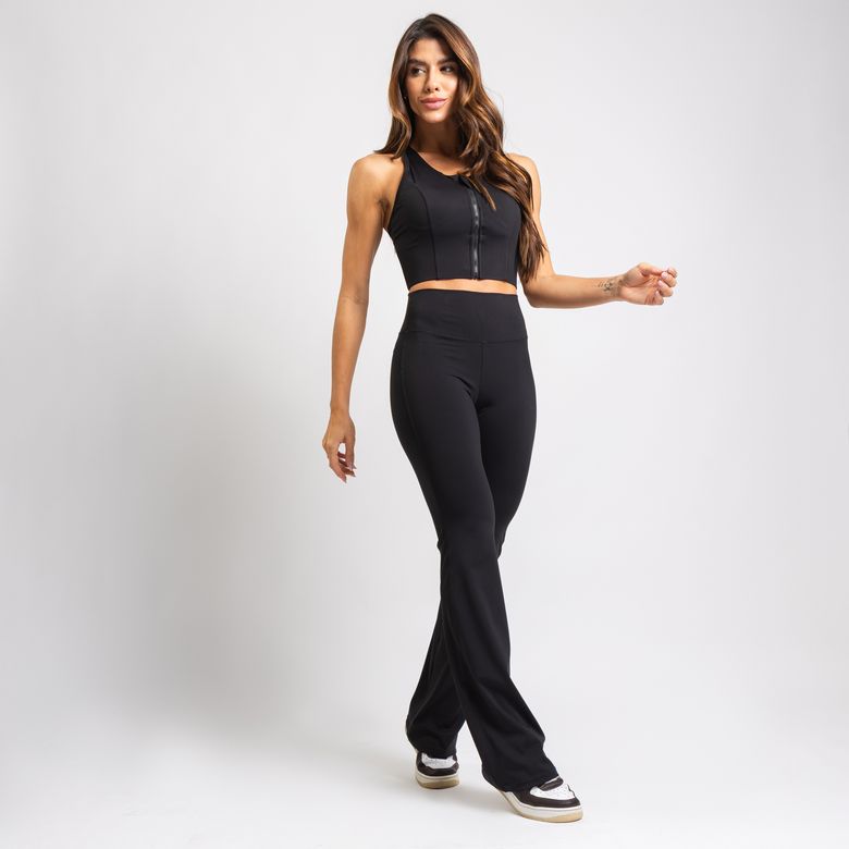 Legging Fitness Bailarina Empina Bumbum Poliamida Premium Preto LG2368