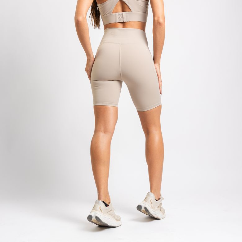 Bermuda Ciclista Com Bolso Poliamida Premium Cós Anatômico Nude BD205