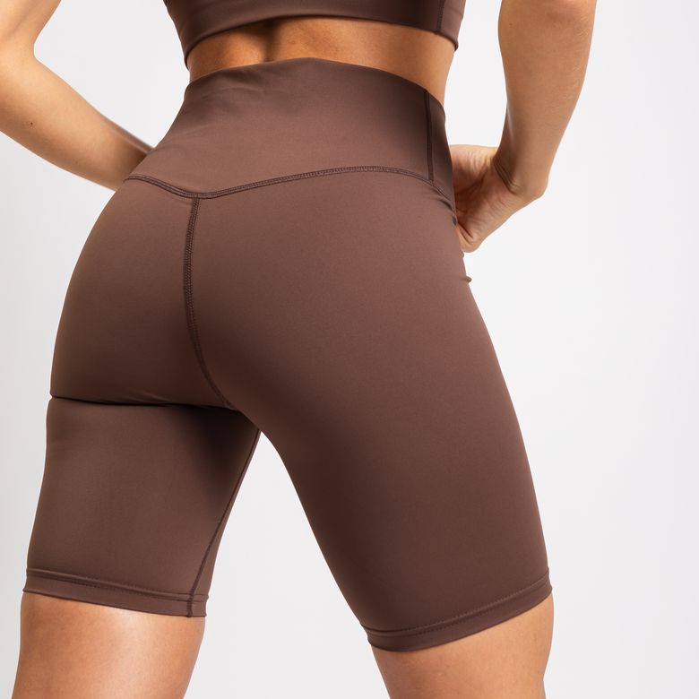 Bermuda Ciclista Cós Largo Afina Cintura Poliamida Premium Marrom BD209