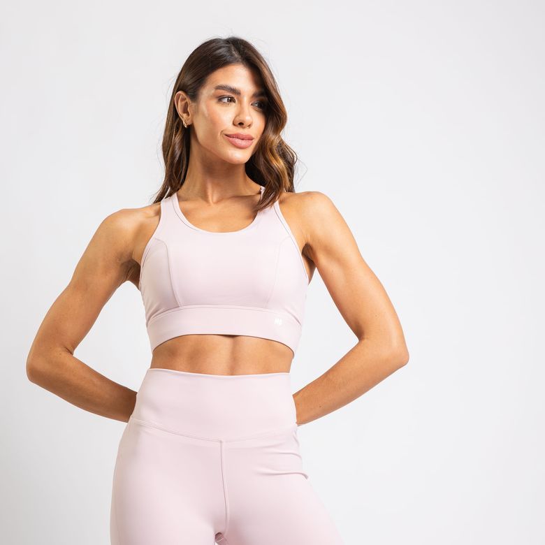 Top Fitness Nadador Reforçado Bojo Embutido E Poliamida Dupla Rosa TP1837