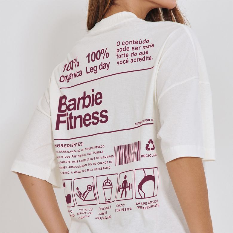 Blusa Fitness Off-White Barbie Fitness BL601